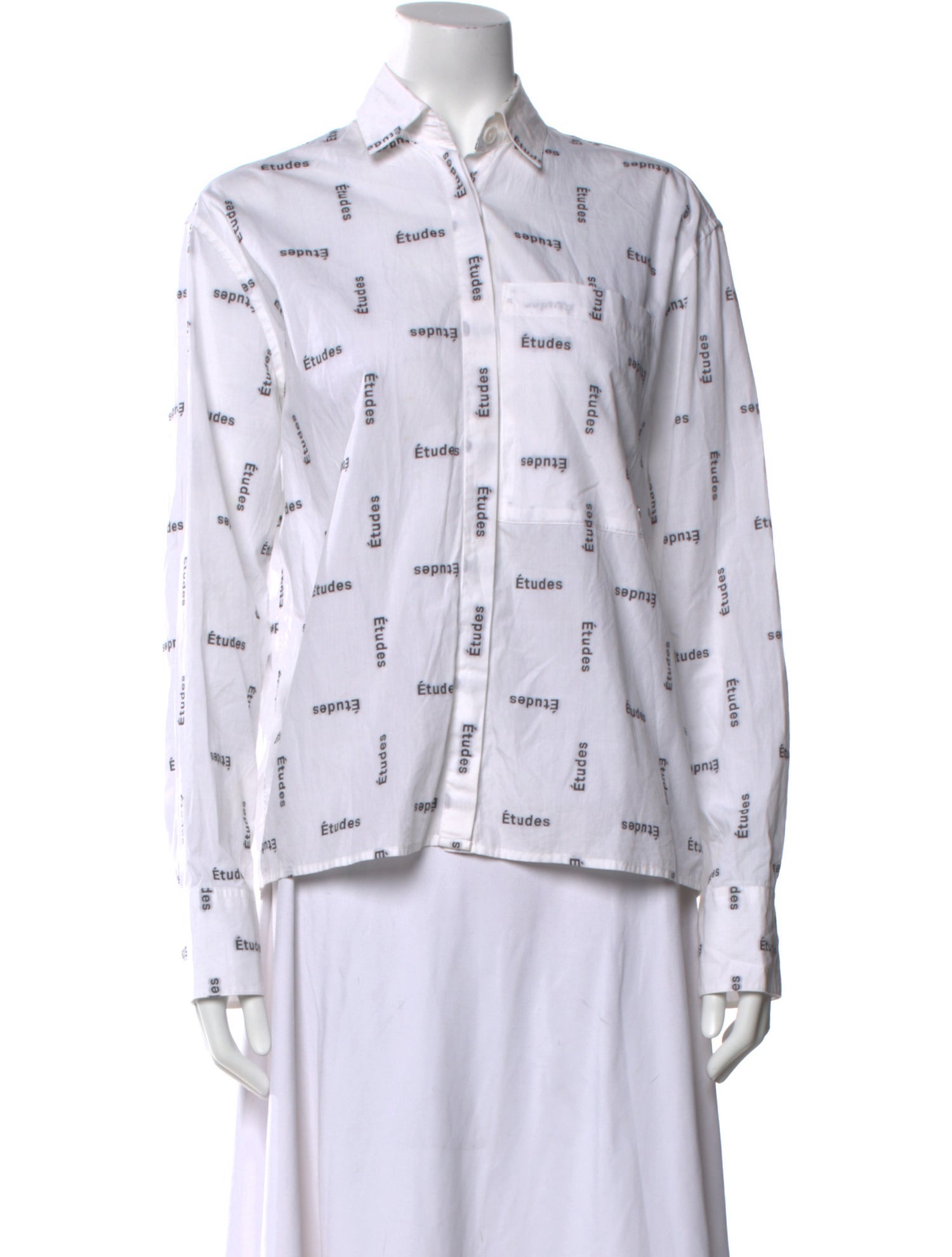 Études Studio Printed Long Sleeve Button-Up Top