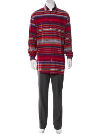 Études Studio Striped Long Sleeve Western Shirt