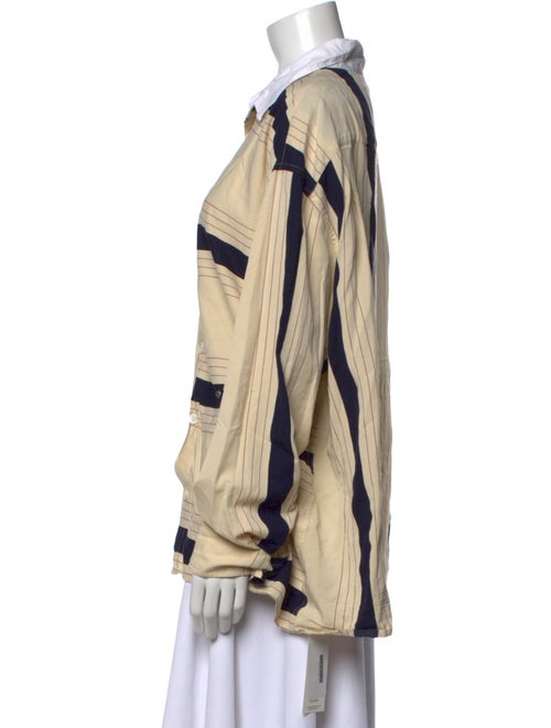 Études Studio Colorblock Pattern Long Sleeve Button-Up Top