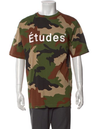 Études Studio Camouflage Print Crew Neck T-Shirt