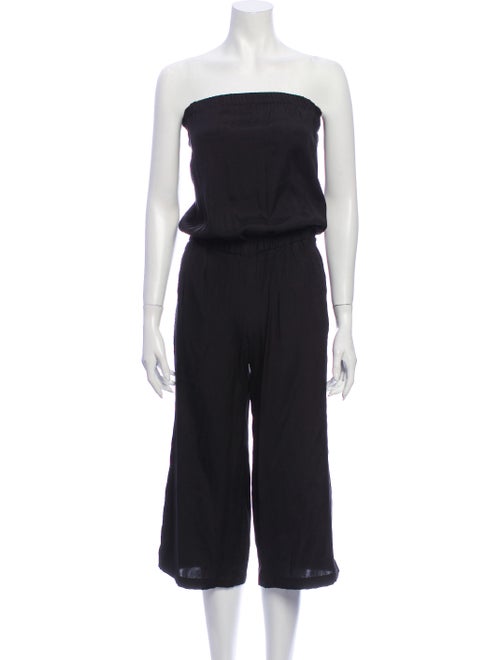 Emerson Thorpe Silk Strapless Jumpsuit Black