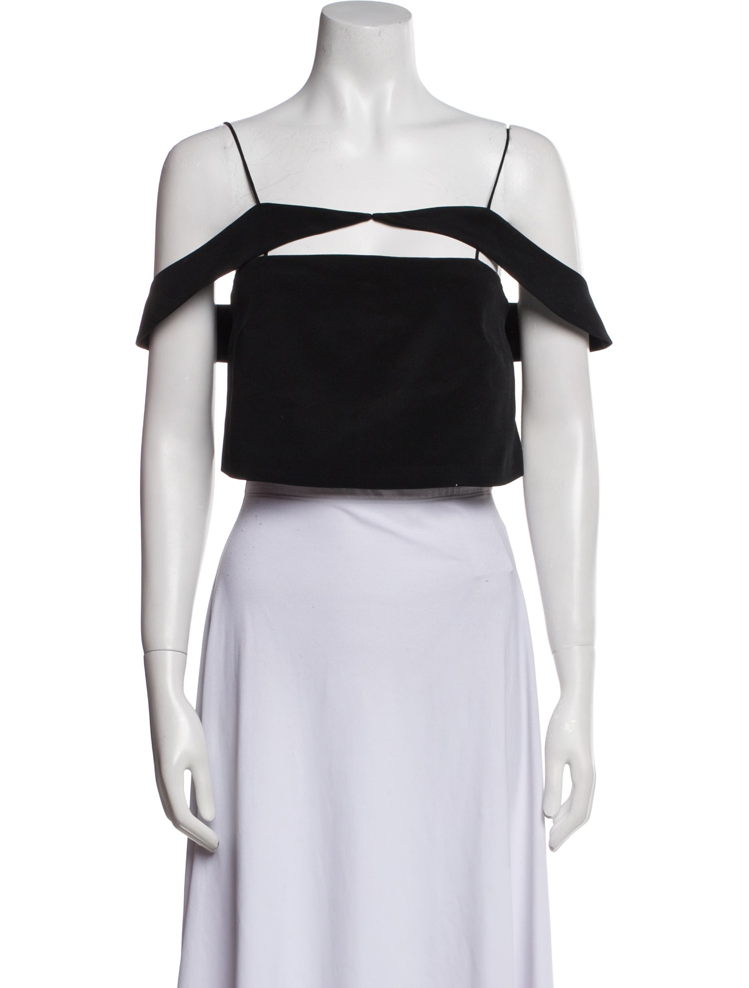 Et Ochs Silk Square Neckline Crop Top