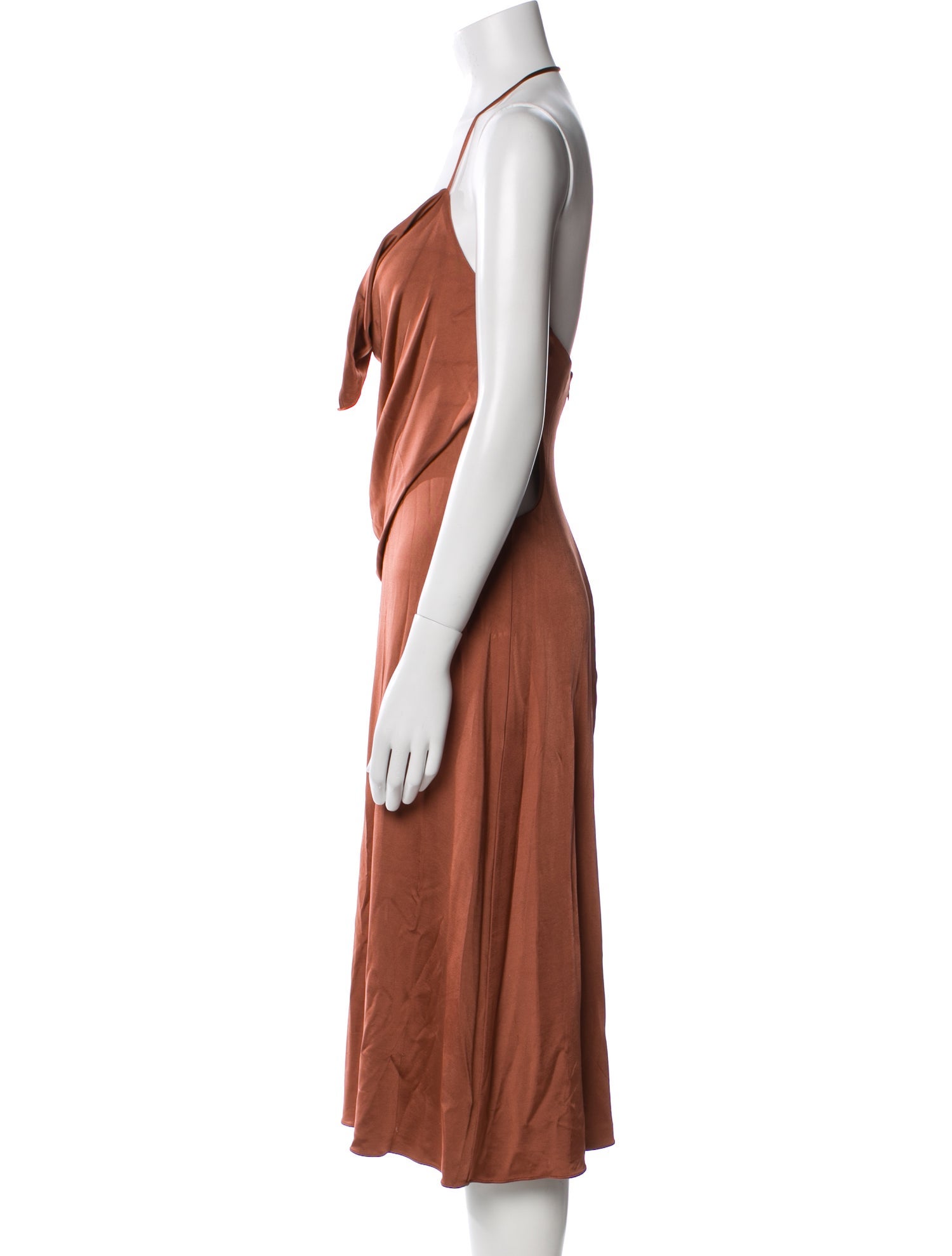Et Ochs Cowl Neck Midi Length Dress