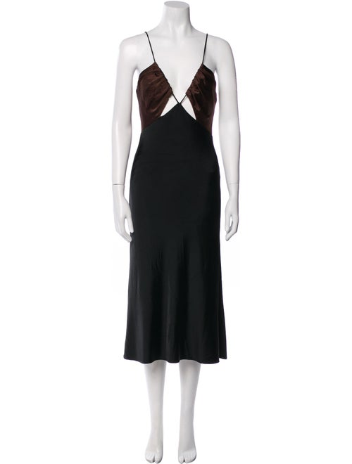 Et Ochs V-Neck Midi Length Dress