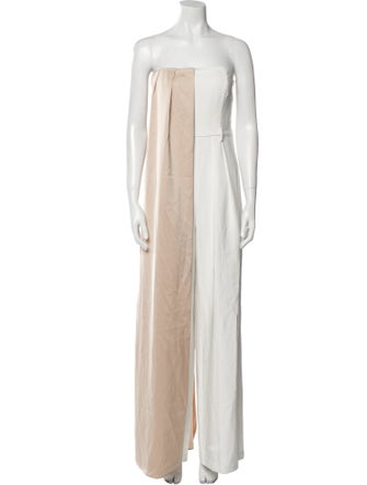 Et Ochs Colorblock Pattern Strapless Jumpsuit