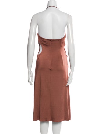 Et Ochs Cowl Neck Midi Length Dress