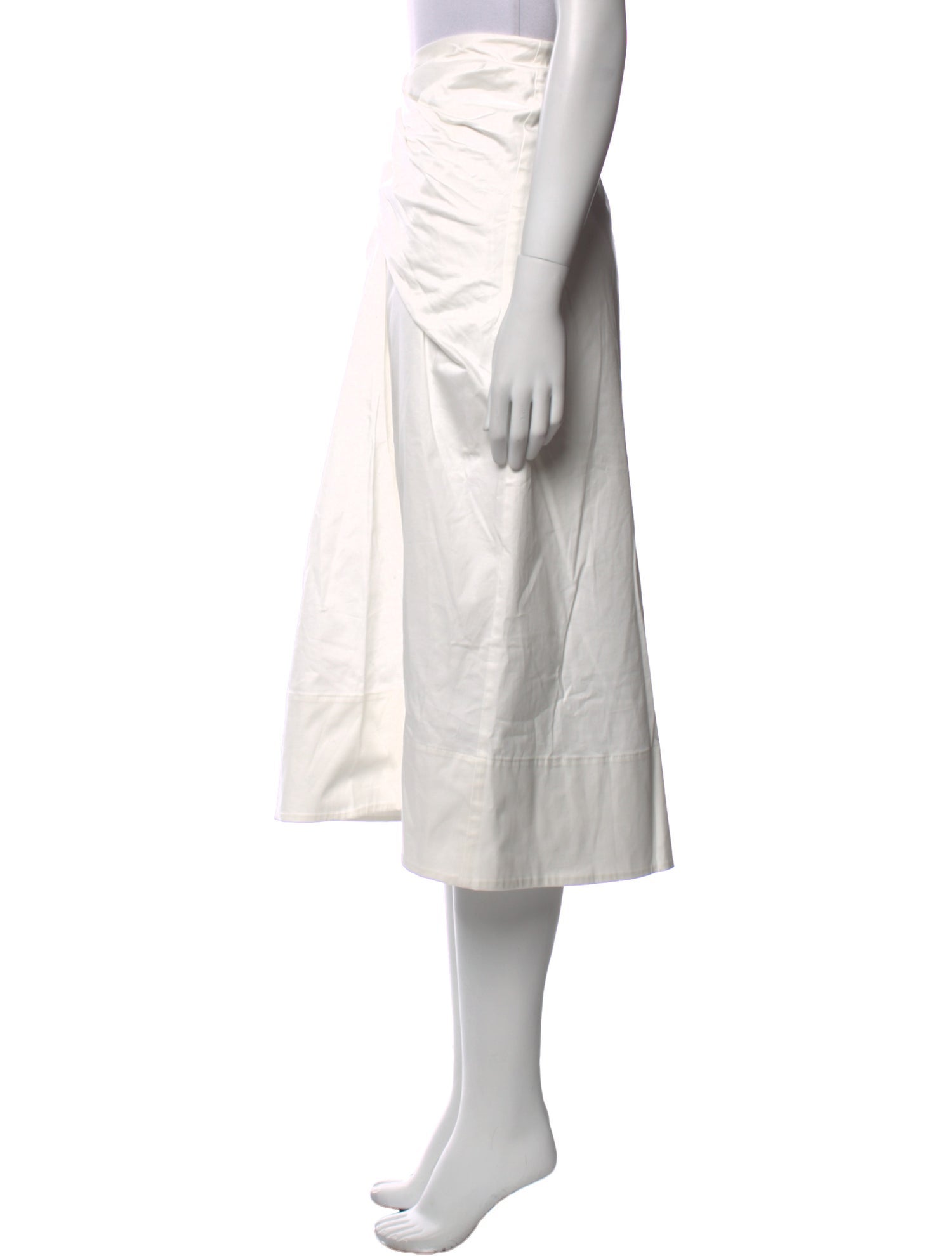 Et Ochs Pleated Accents Midi Length Skirt