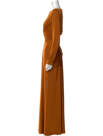 Et Ochs Bateau Neckline Long Dress