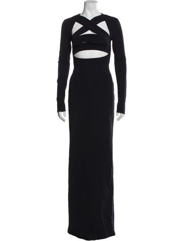 Pre-owned Et Ochs Crew Neck Long Dress In Blue