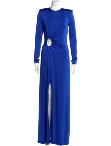 Pre-owned Et Ochs Crew Neck Long Dress W/ Tags In Blue