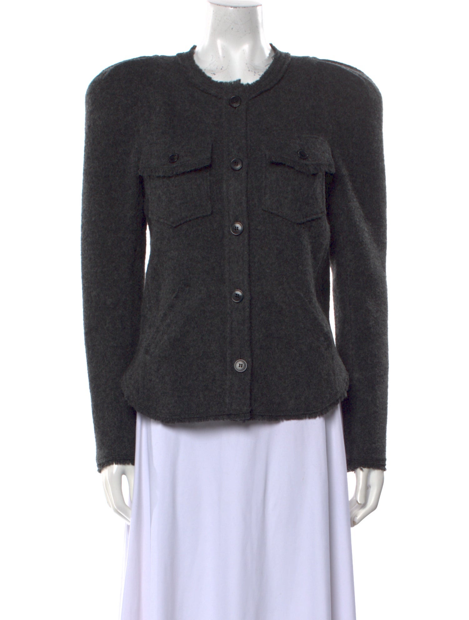 Etoile Wool Crew Neck Button-Up Top w/ Tags