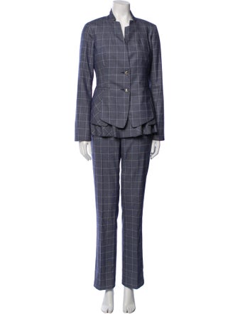 etcetera Plaid Print Pantsuit