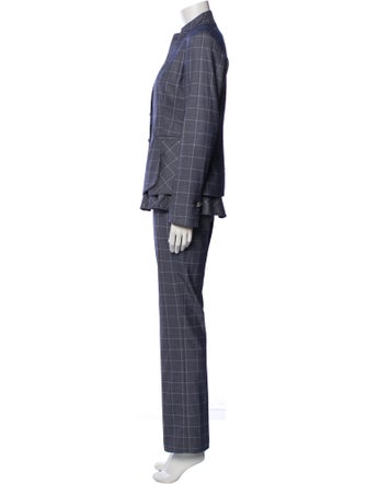 etcetera Plaid Print Pantsuit