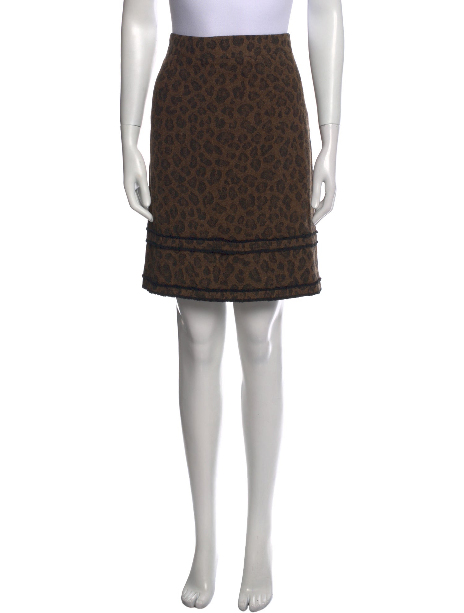 etcetera Animal Print Knee-Length Skirt