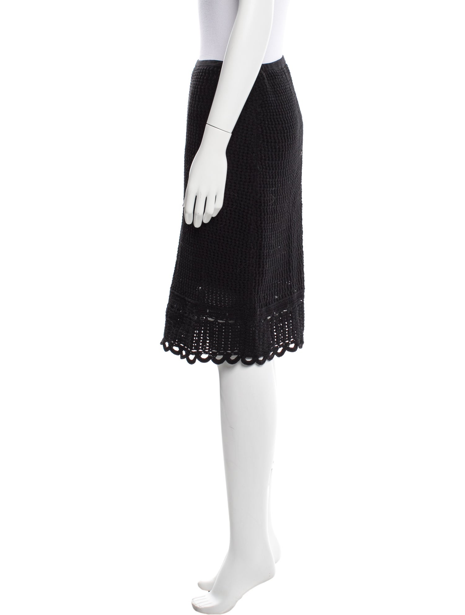 etcetera Crochet Trim Knee-Length Skirt