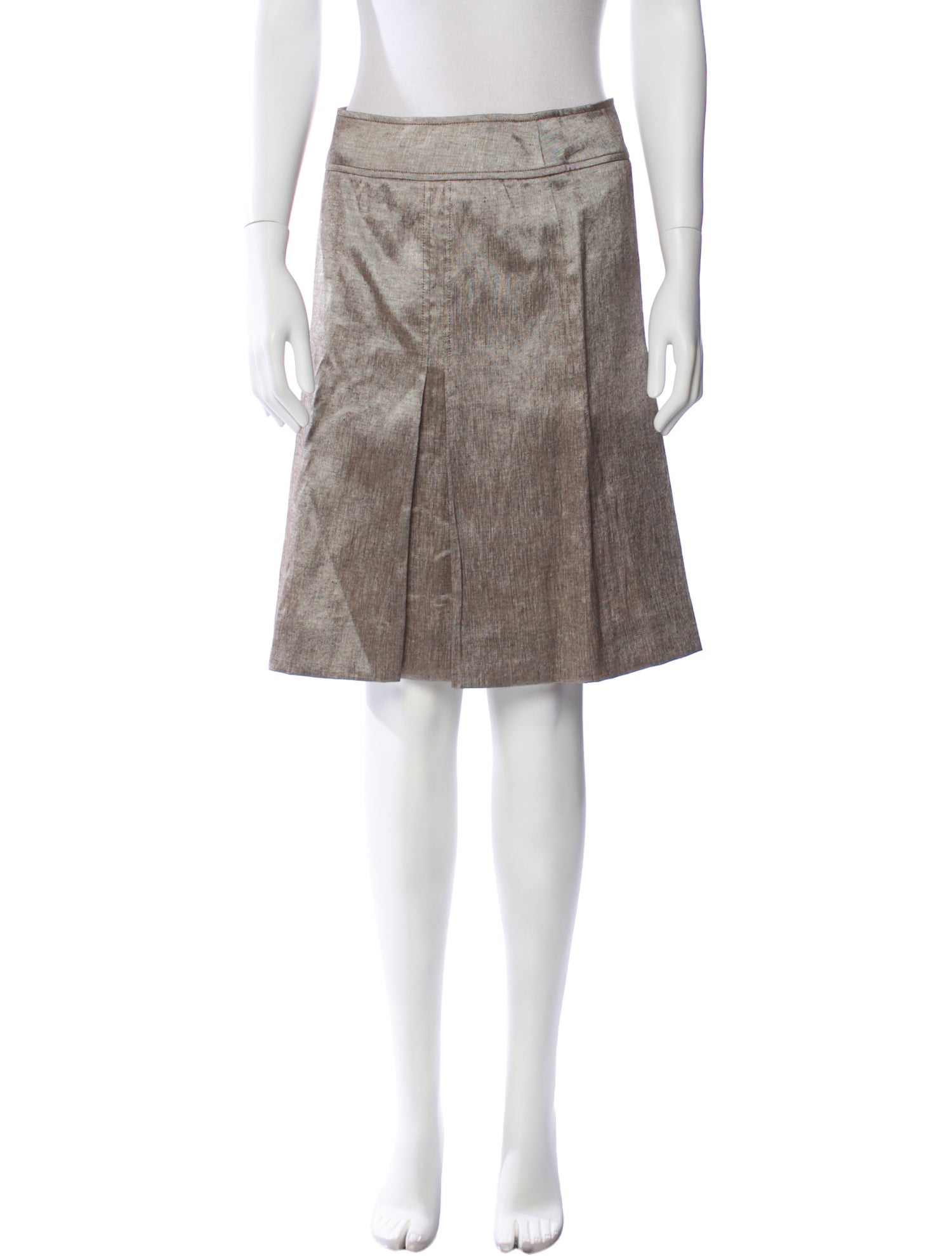 etcetera Pleated Accents Knee-Length Skirt