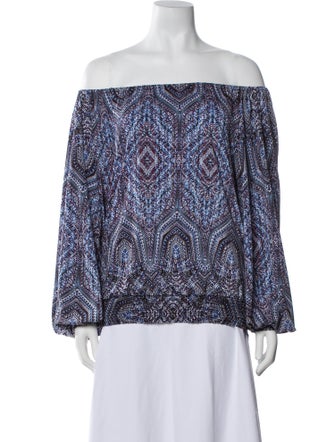 etcetera Printed Off-The-Shoulder Blouse