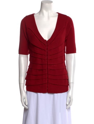 etcetera Tops V-Neck Short Sleeve Top M