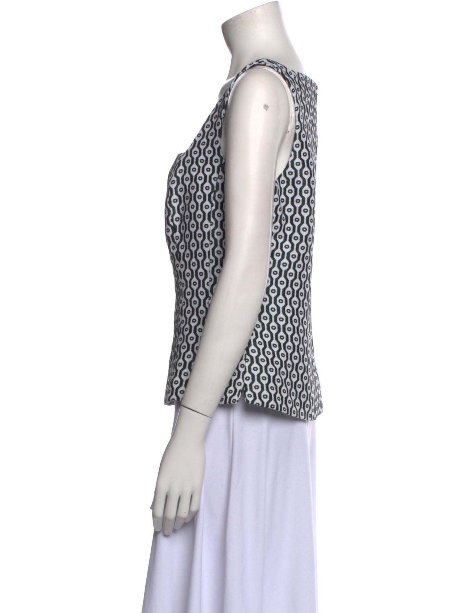 etcetera Printed Square Neckline Top