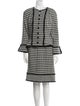 etcetera Houndstooth Print Raw-Edge Trim Skirt Suit