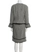 etcetera Houndstooth Print Raw-Edge Trim Skirt Suit
