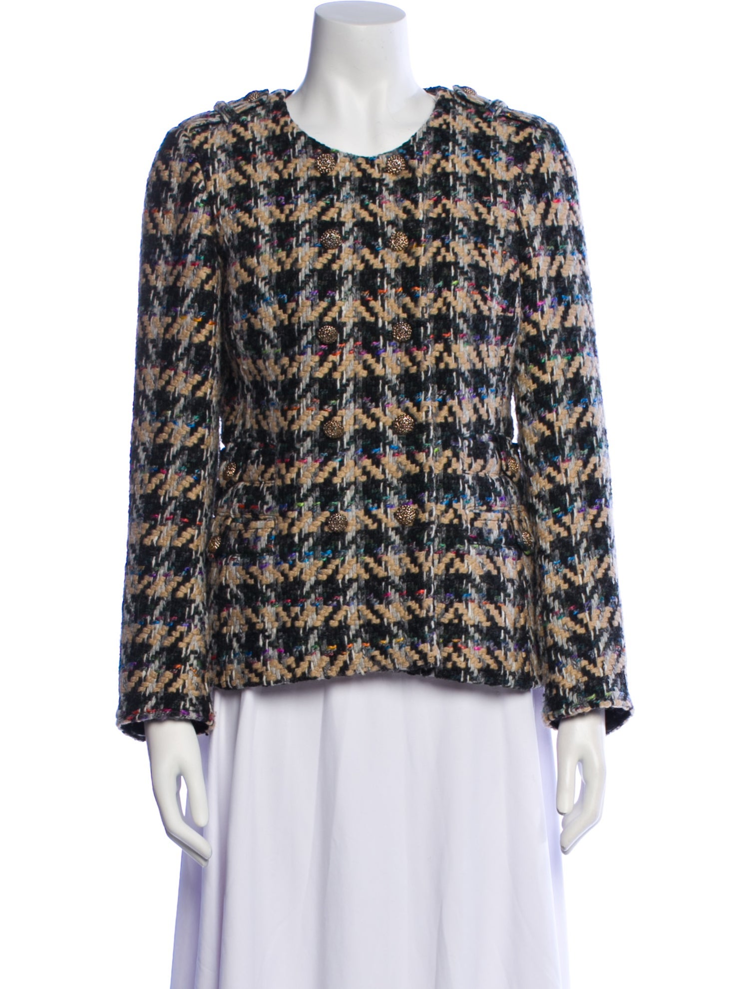 etcetera Wool Plaid Print Jacket