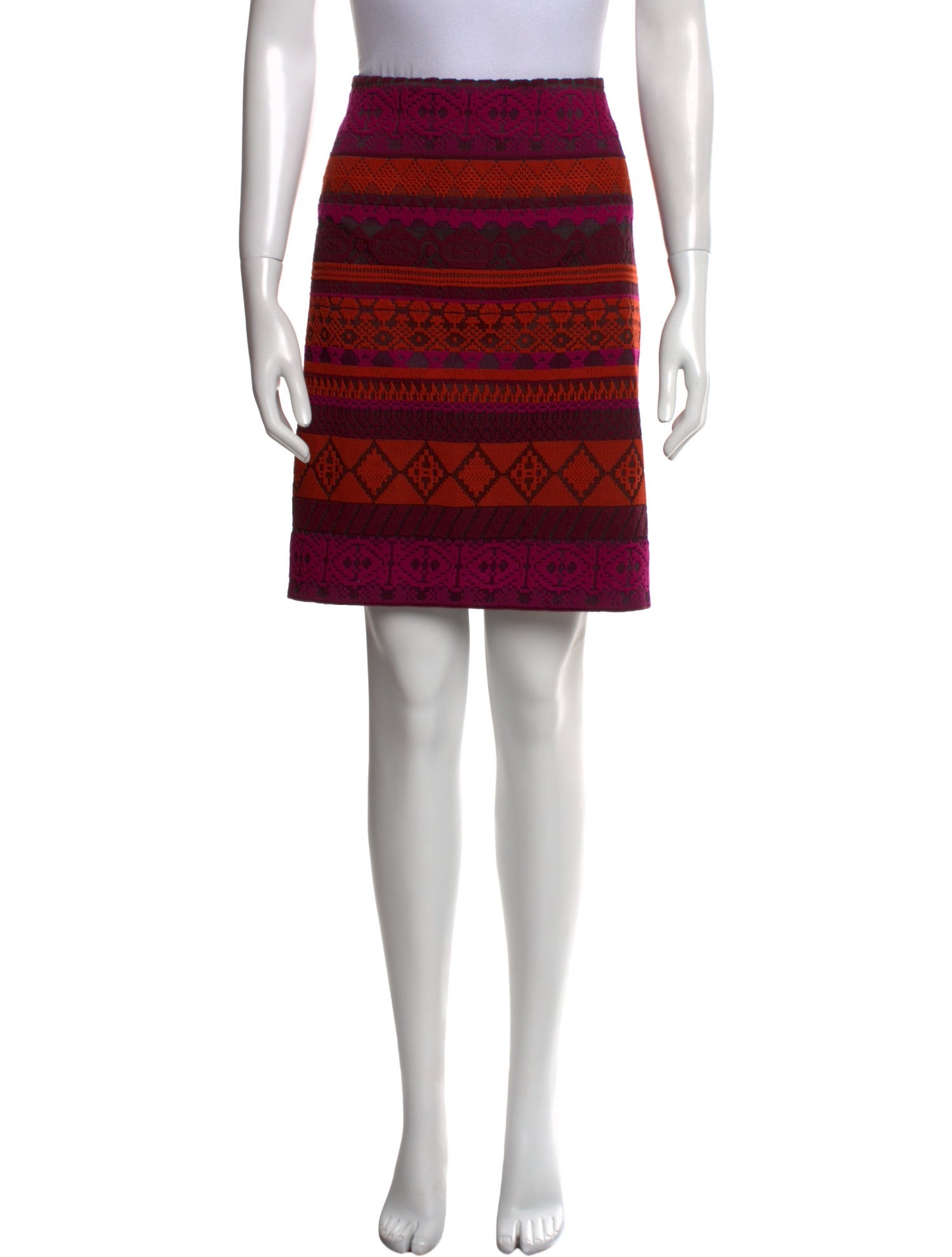 etcetera Striped Knee-Length Skirt