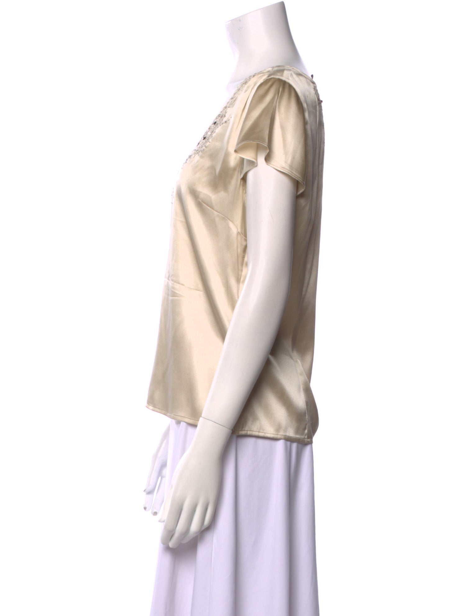 etcetera Silk V-Neck Blouse