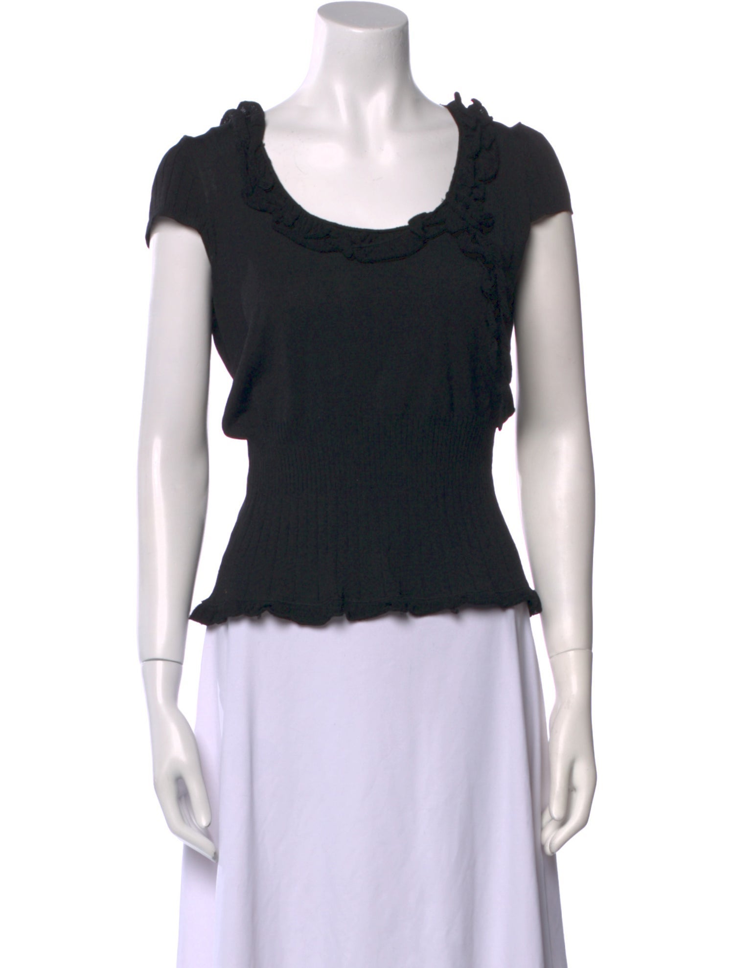 etcetera Scoop Neck Short Sleeve Crop Top