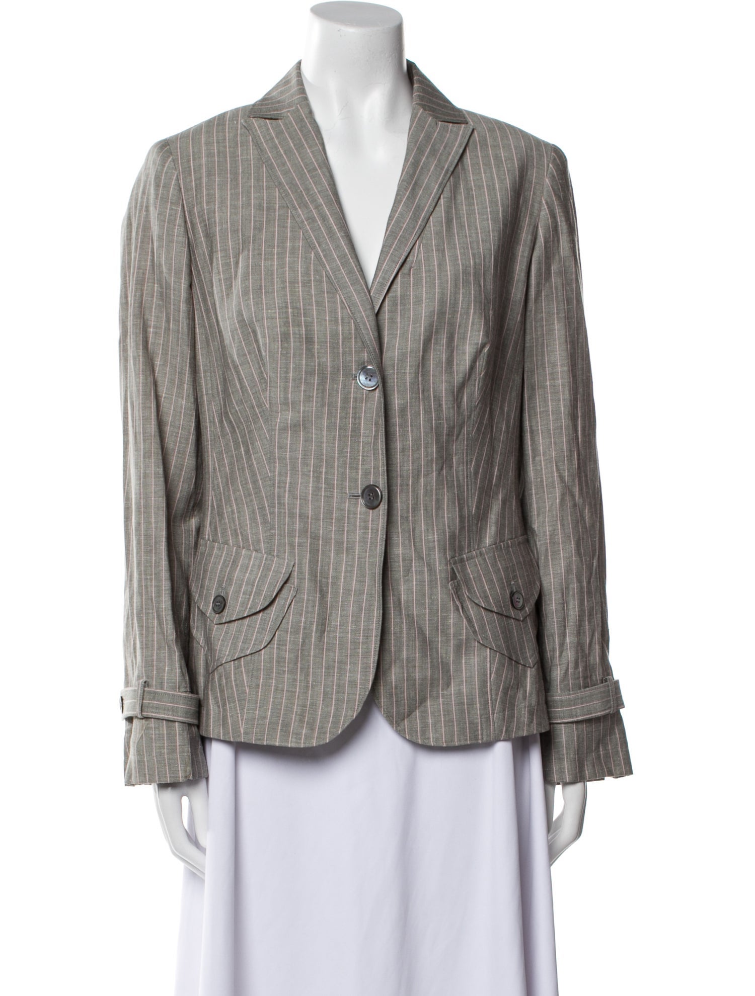 etcetera Linen Striped Blazer