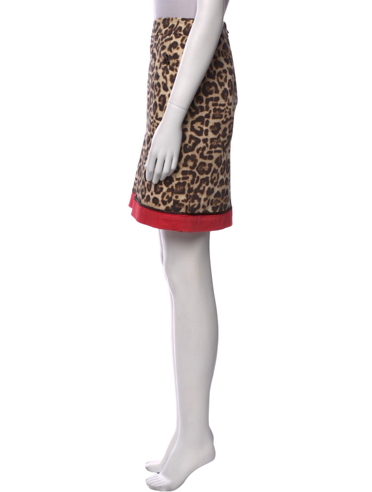 etcetera Animal Print Knee-Length Skirt