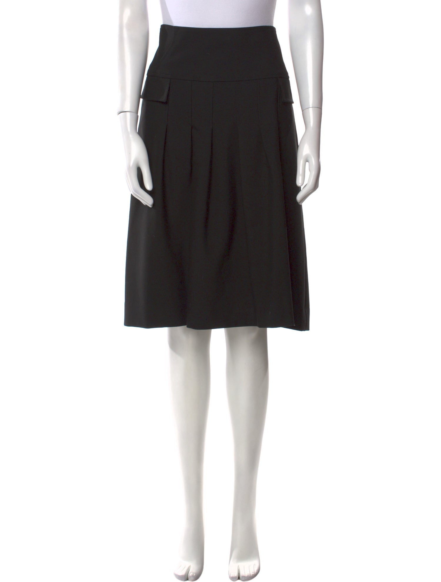 etcetera Pleated Accents Knee-Length Skirt