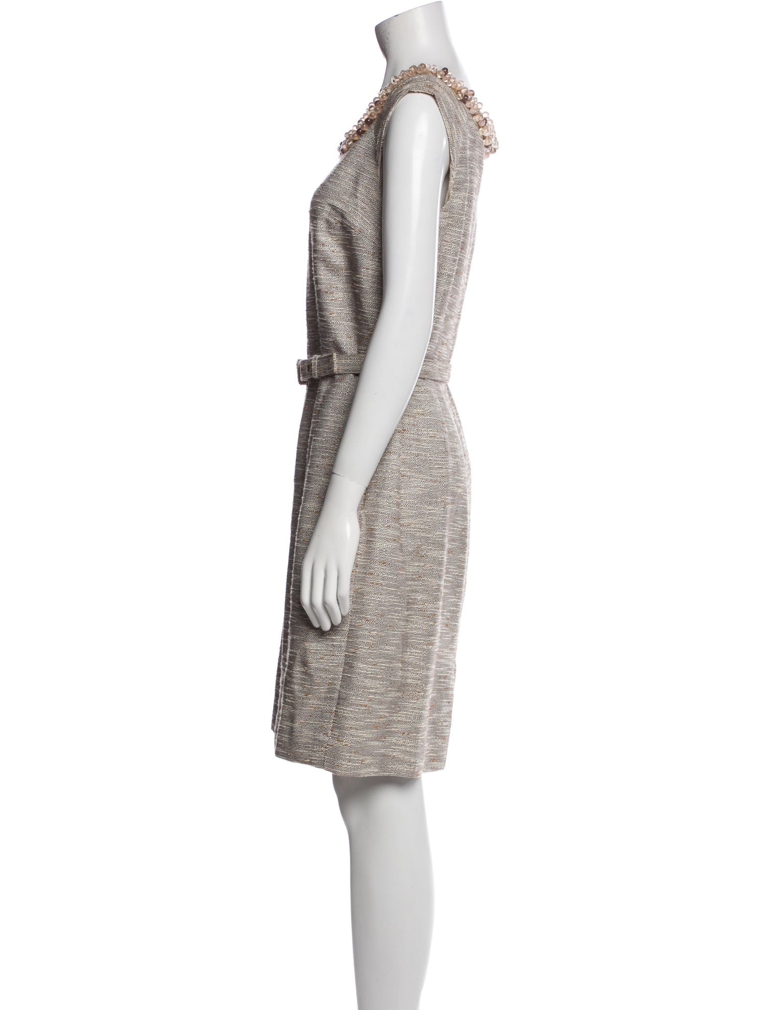 etcetera Bateau Neckline Mini Dress