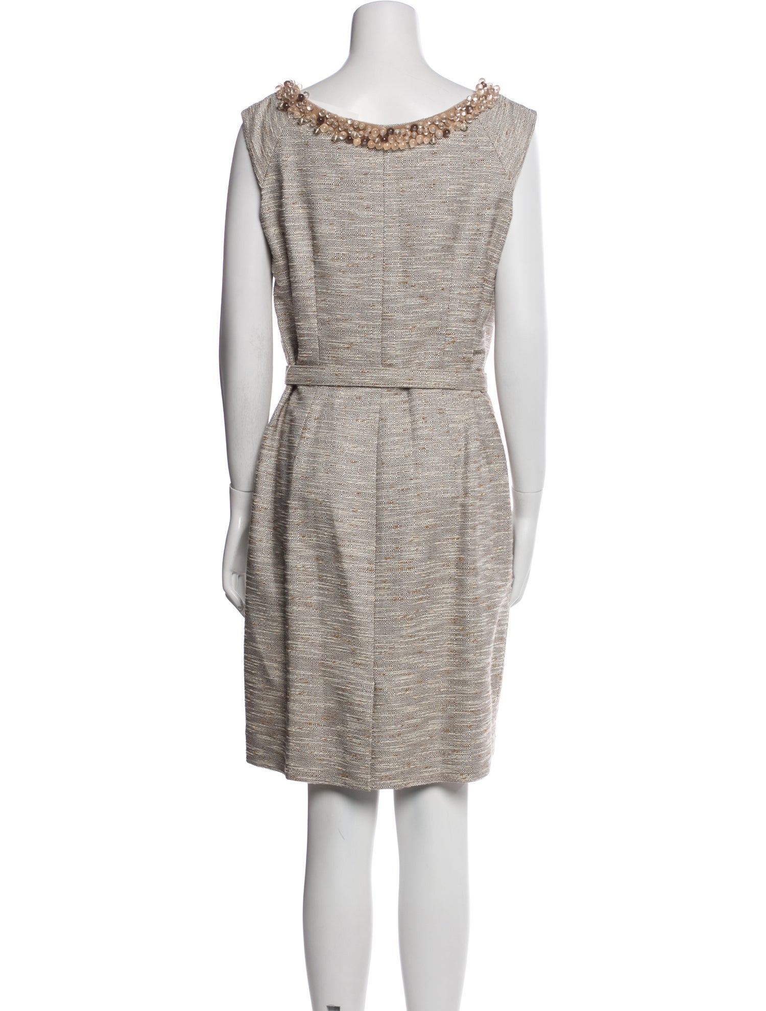 etcetera Bateau Neckline Mini Dress