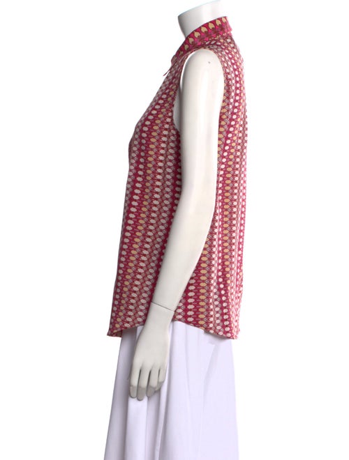 etcetera Silk Printed Button-Up Top