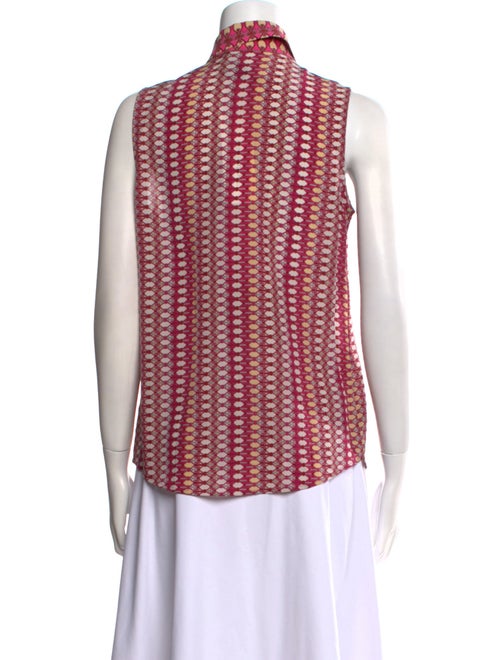 etcetera Silk Printed Button-Up Top