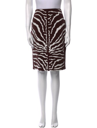 etcetera Animal Print Knee-Length Skirt