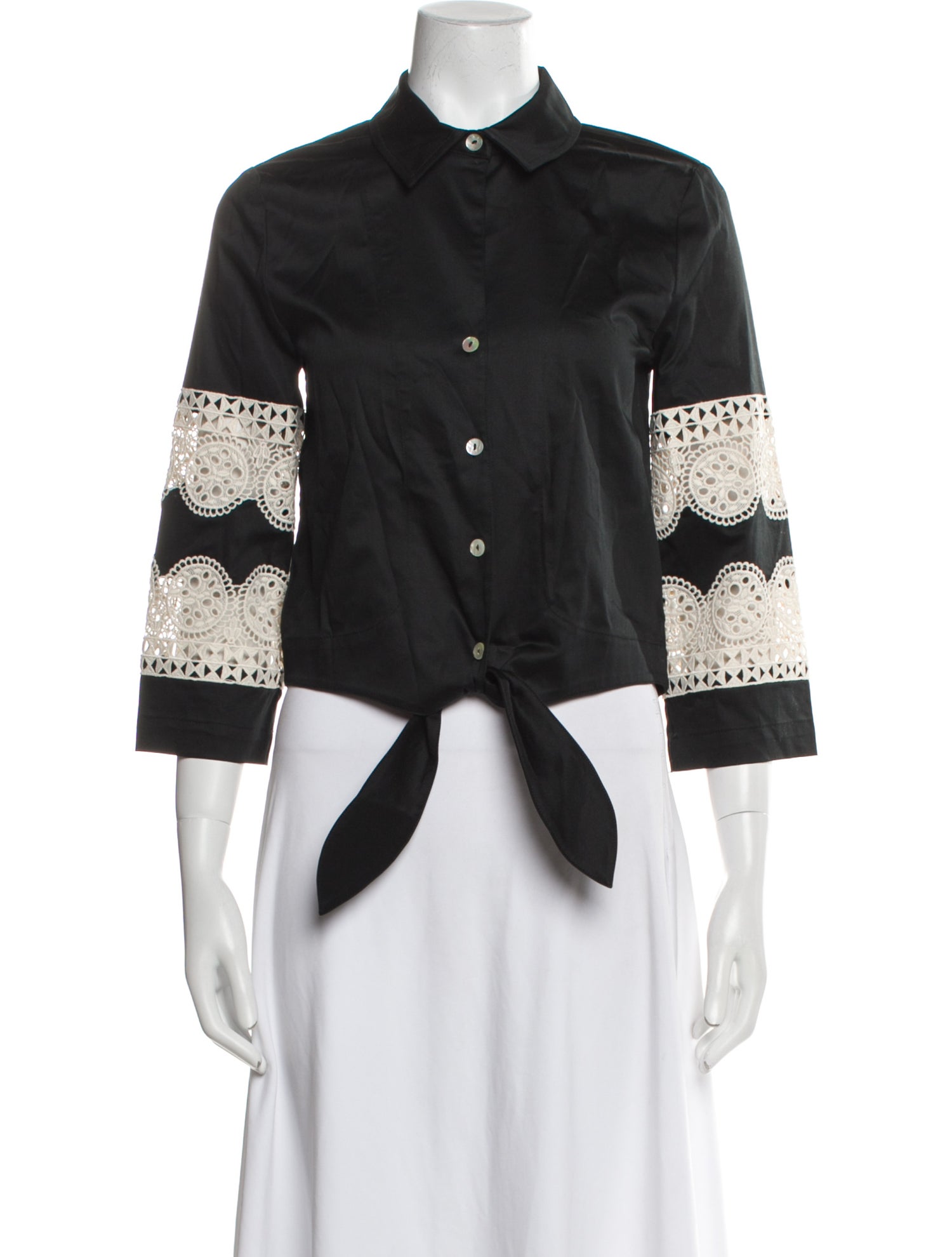 etcetera Three-Quarter Sleeve Button-Up Top w/ Tags