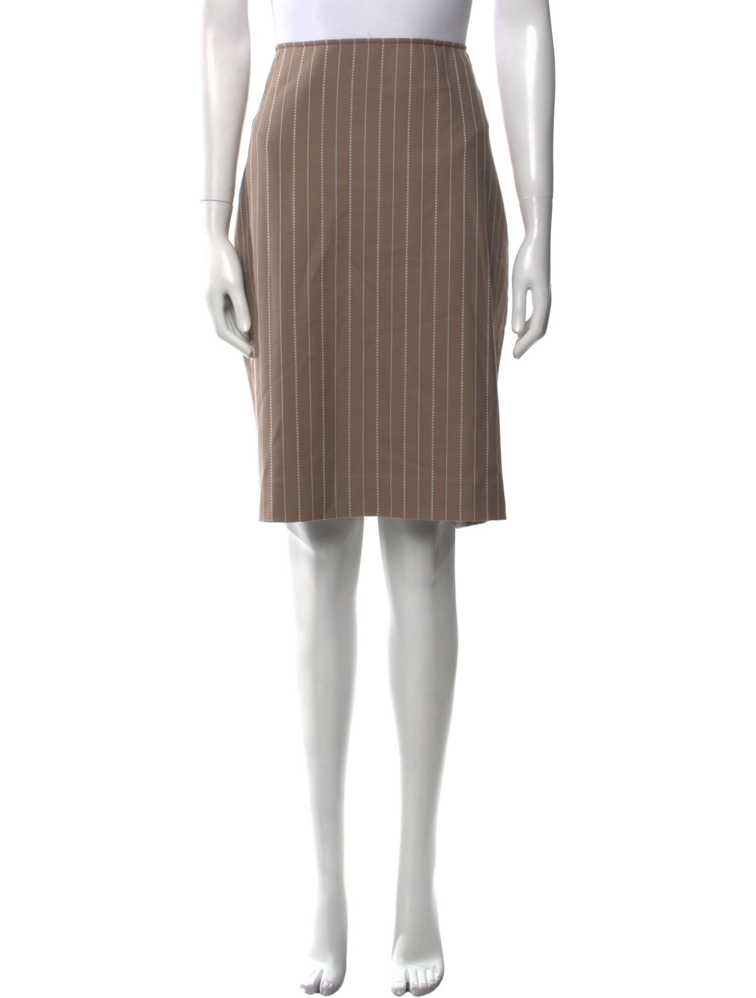 etcetera Striped Knee-Length Skirt