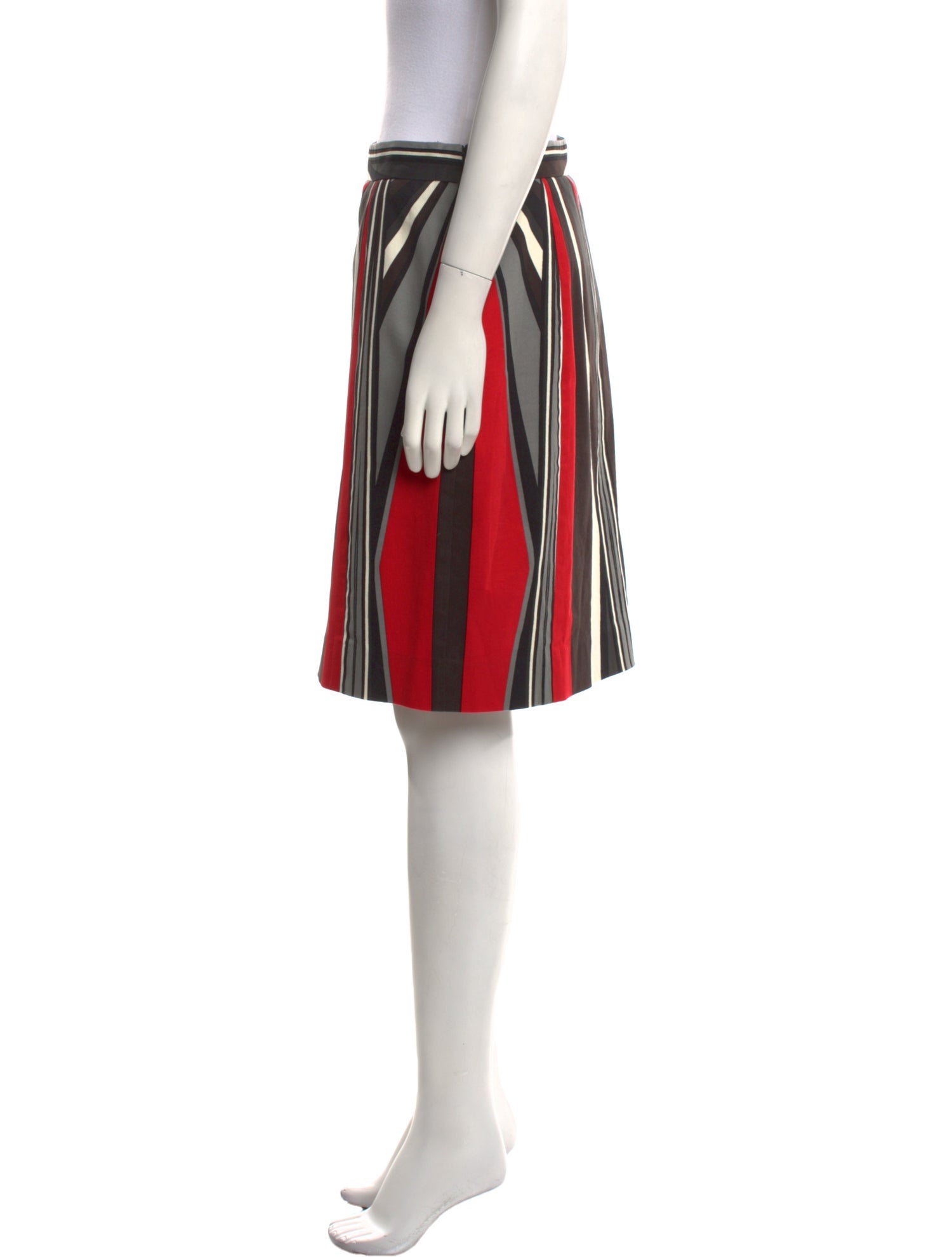 etcetera Striped Knee-Length Skirt