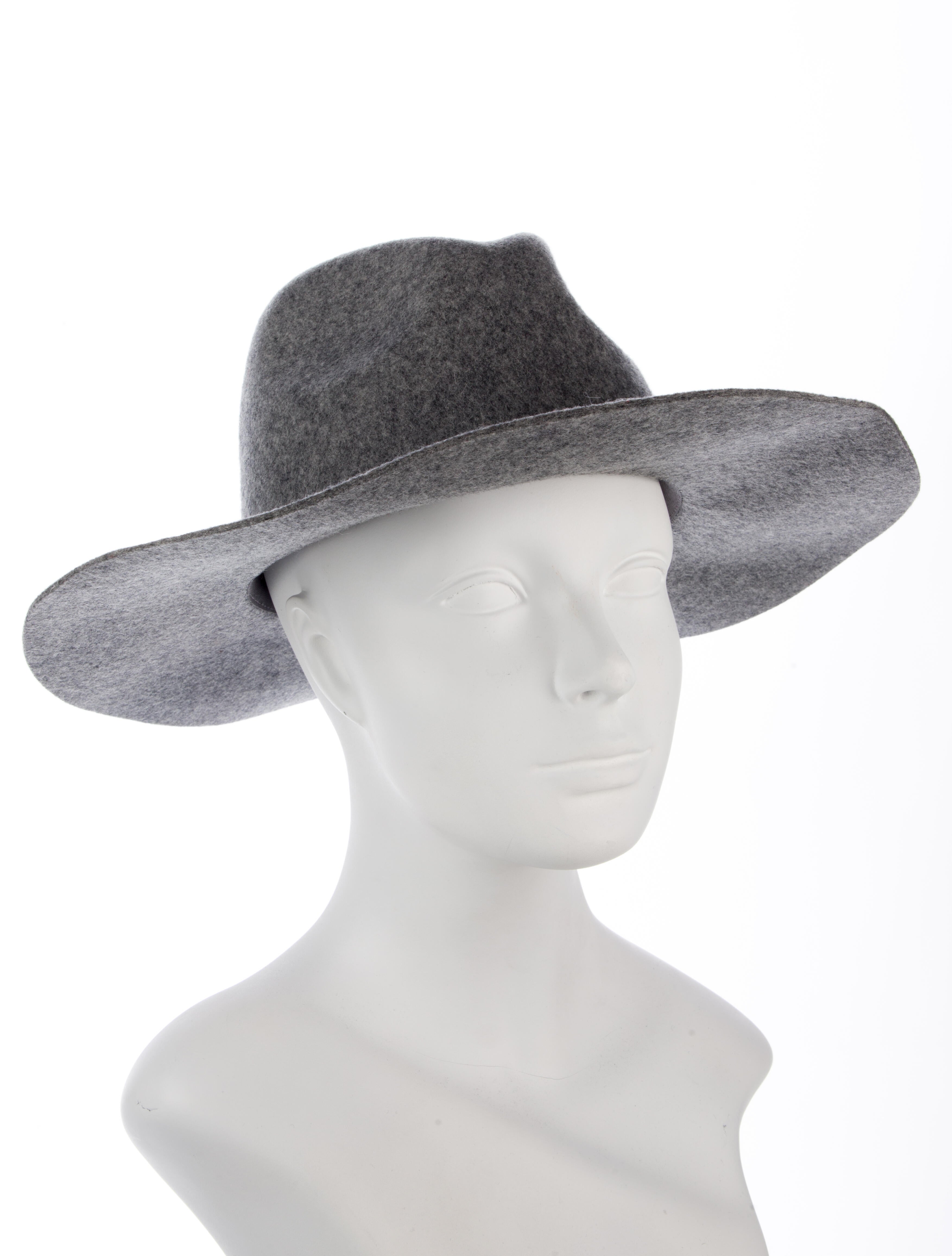 etcetera Grey Wool Fedora Hat
