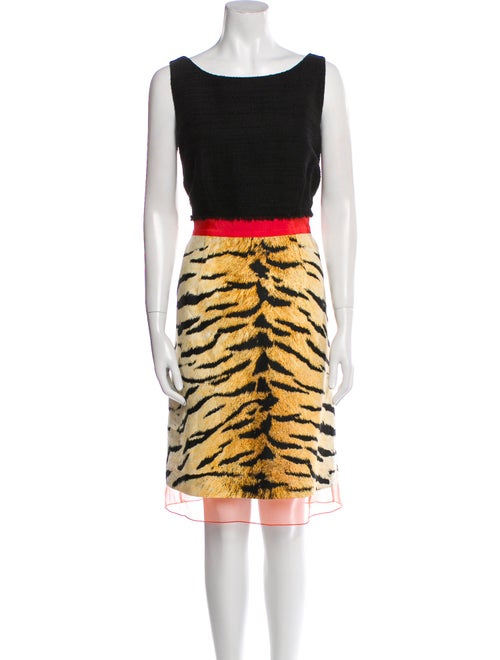 etcetera Animal Print Knee-Length Dress