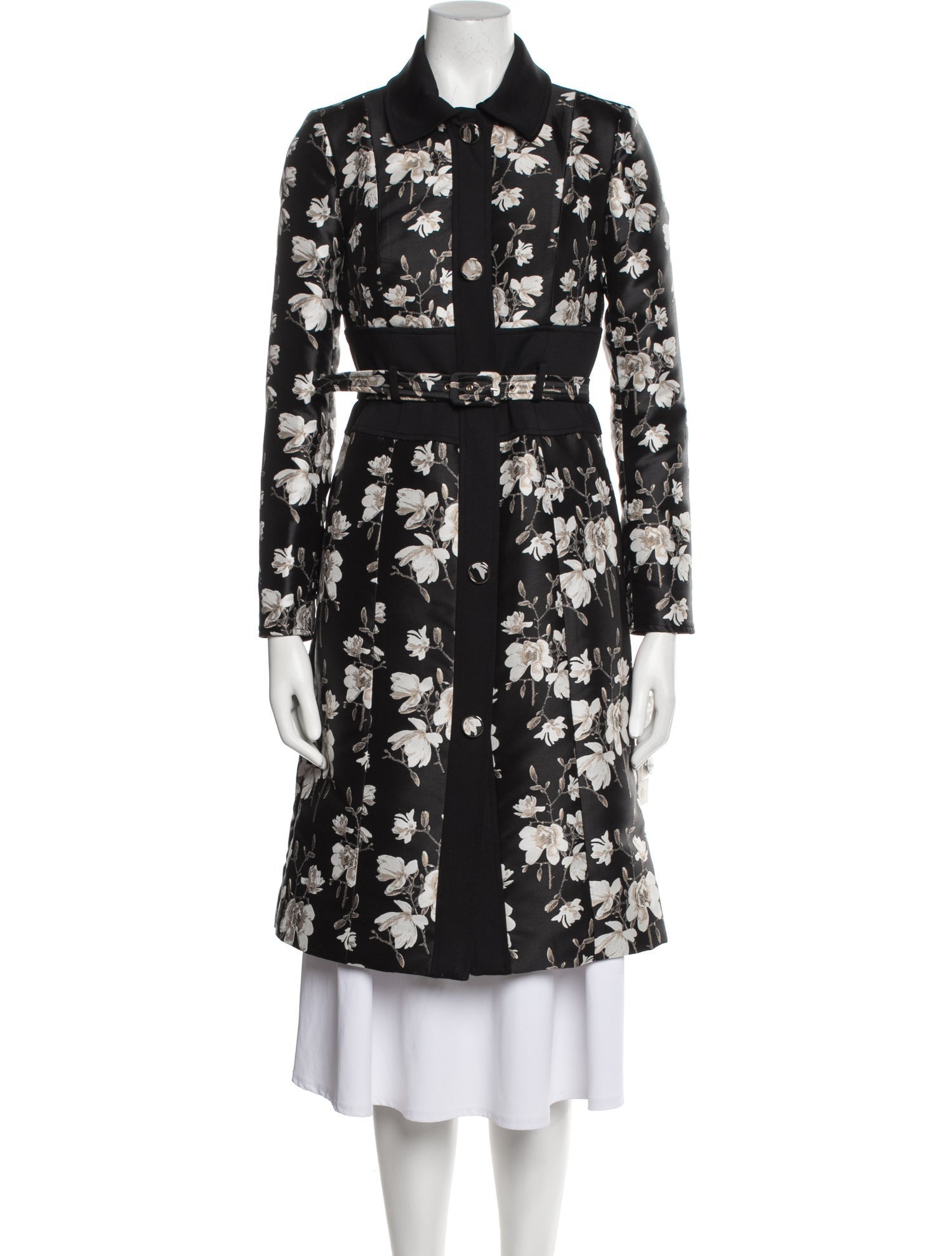 etcetera Floral Print Trench Coat w/ Tags