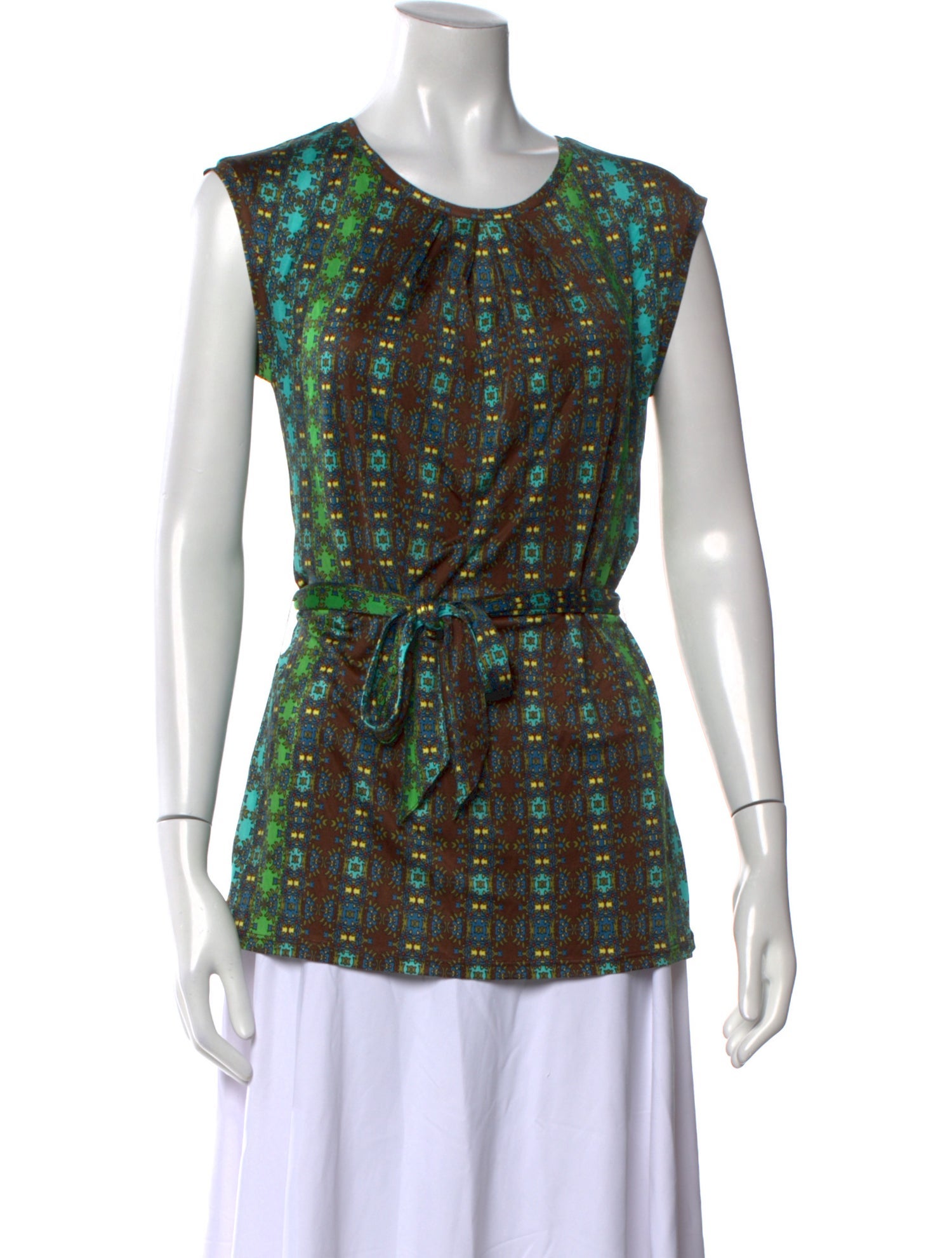 etcetera Printed Scoop Neck Blouse