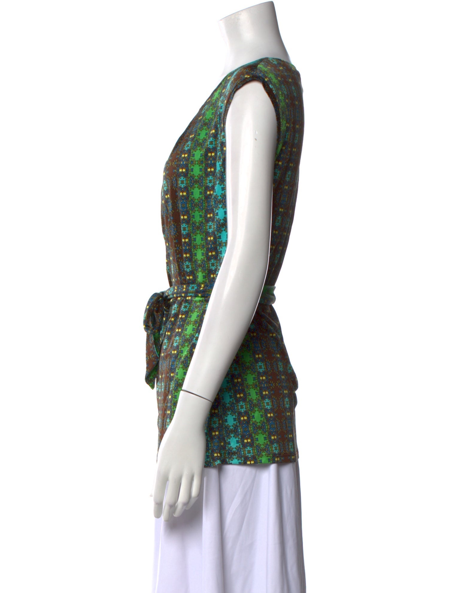 etcetera Printed Scoop Neck Blouse