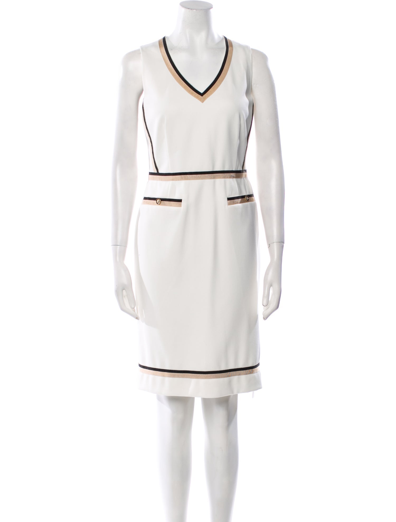 etcetera V-Neck Knee-Length Dress