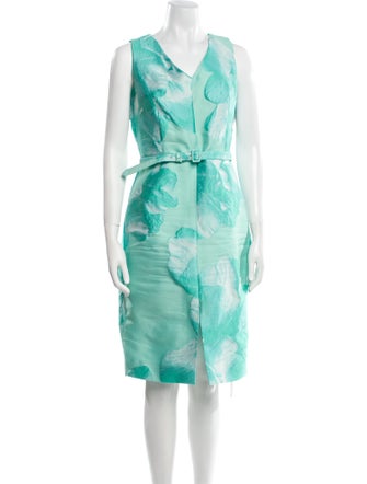 etcetera Floral Print Knee-Length Dress