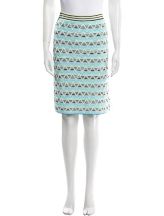 etcetera Striped Knee-Length Skirt