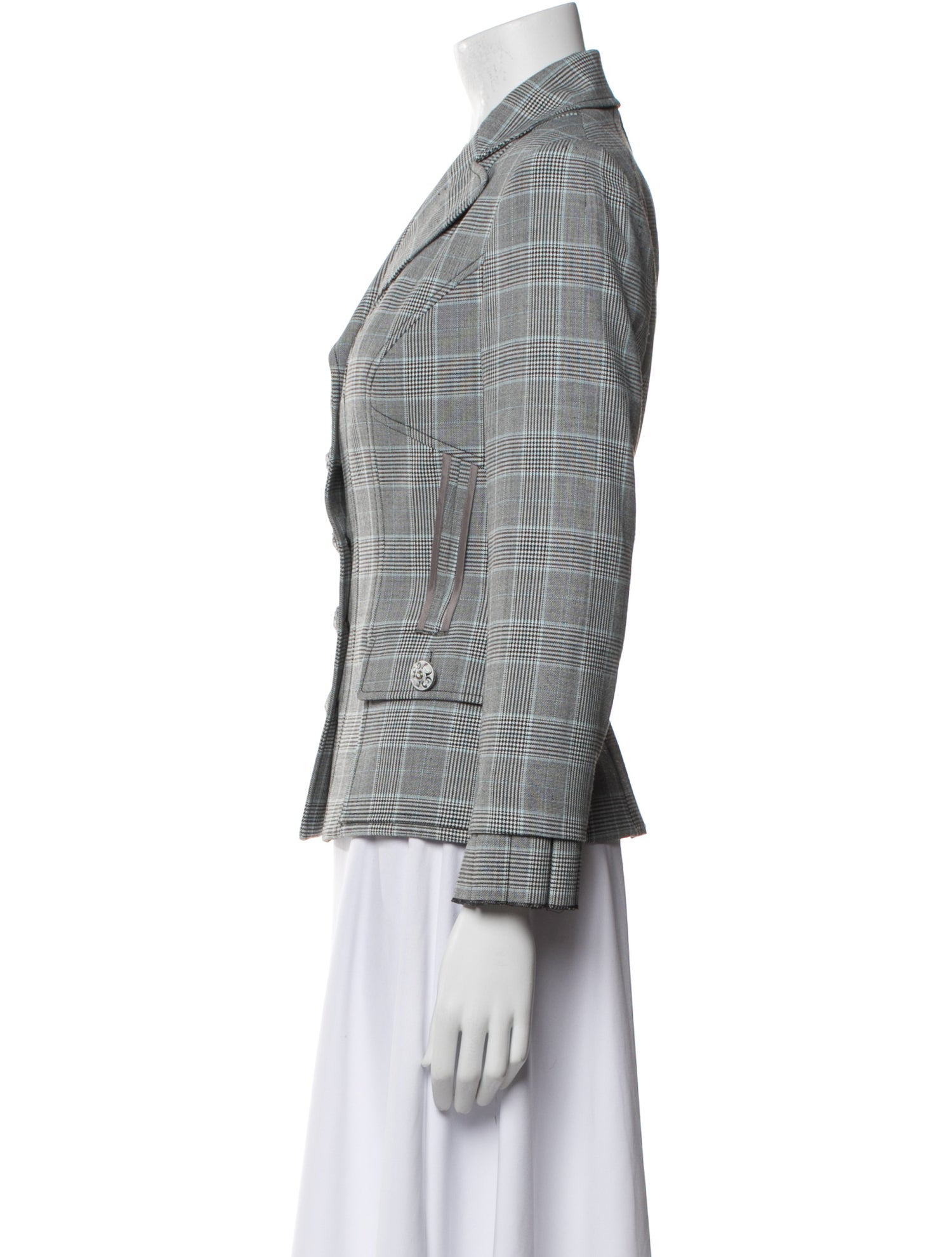 etcetera Plaid Print Blazer