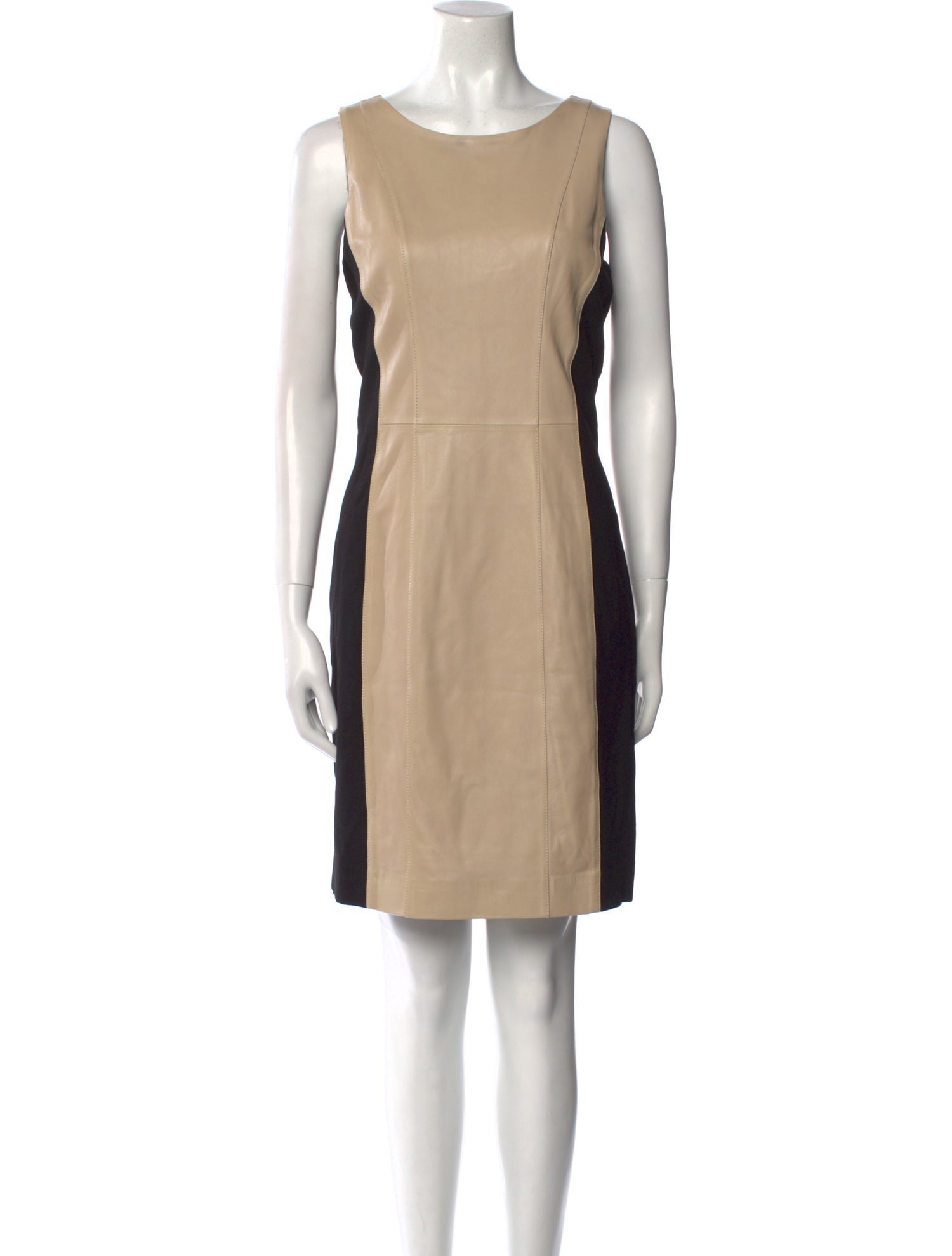 etcetera Leather Knee-Length Dress